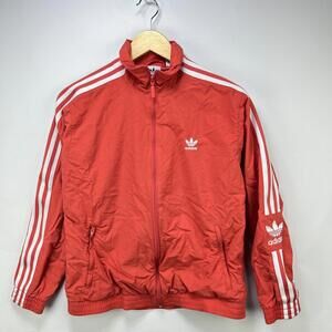 Adidas Trefoil Zip-Up Windbreaker Jacket Womens Small pink